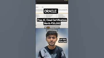 Unlock ₹50,000+ Worth FREE Oracle Certifications in AI, Cloud & More! 🎓