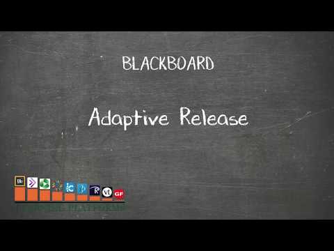 Enable adaptive release in Blackboard Learn - Instructors