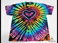 Tie Dye Designs: Making a Rainbow Heart Tie Dye Shirt With Black Accents