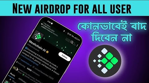 Meshchain Ai Airdrop Project For All Users| Earn Upto $400