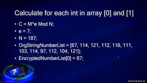 RSA Algorithm Tutorial Part 2 Encryption and Decryption