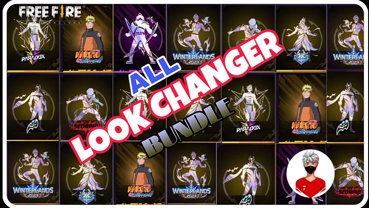 FREE FIRE ALL LOOK CHANGER | ALL LOOK CHANGER IN FREE FIRE| FF ALL LOOK ...