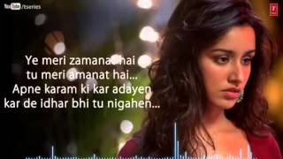 Video thumbnail of "Sun raha hai - Aashiqui 2 full song lyrics / Aditya Roy Kap"
