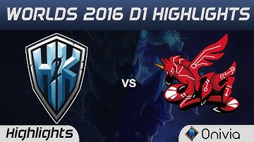 H2K vs AHQ Highlights Worlds 2016 D1 H2K Gaming vs AHQ Esports