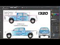 Paneling out Partial Truck Wrap Adobe illustrator CC