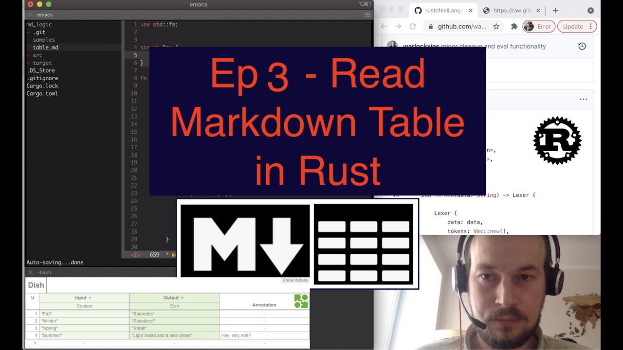 Part 3 - Markdown as DMN table in Rust - YouTube