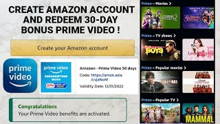 Create Amazon Account and Redeem Bonus Prime Video screenshot 2