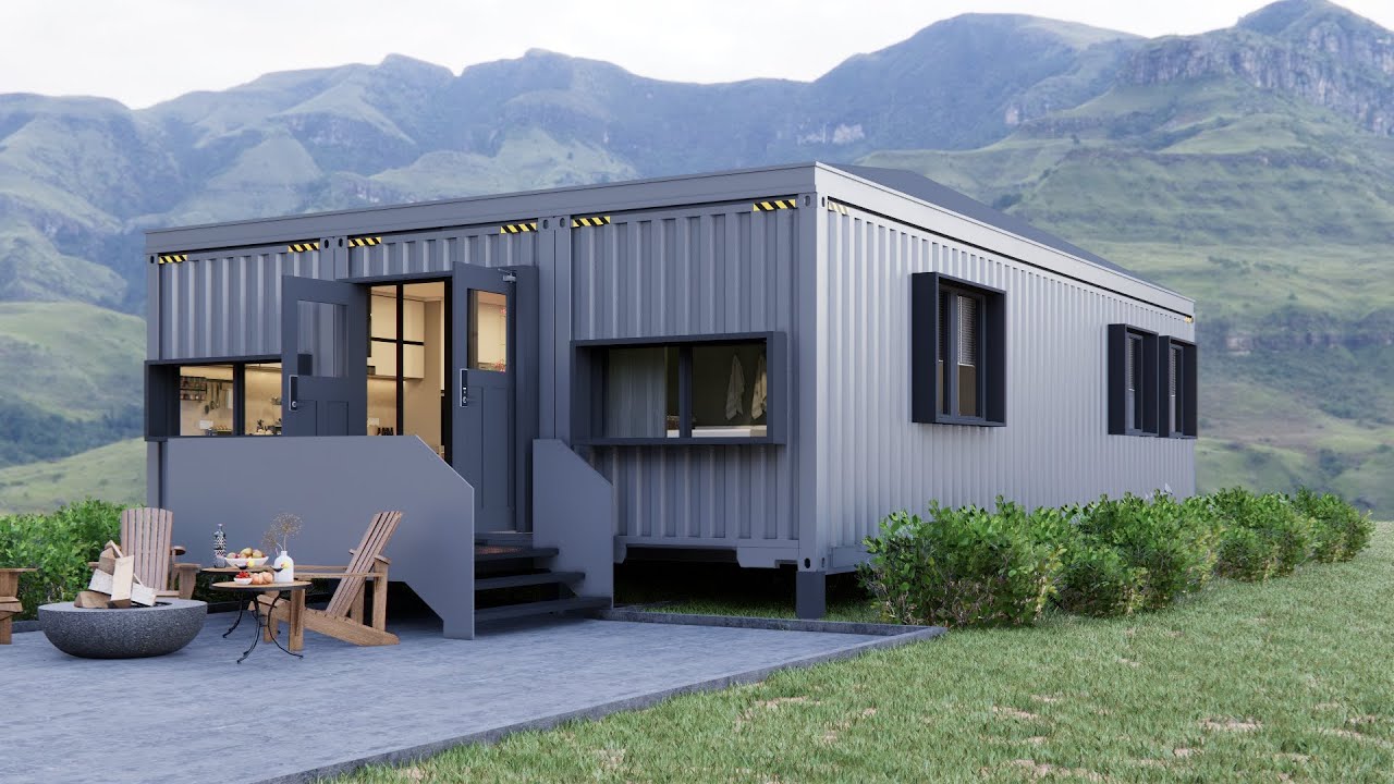 Container house plans | 4 bedrooms | impressive farmhouse built from ...