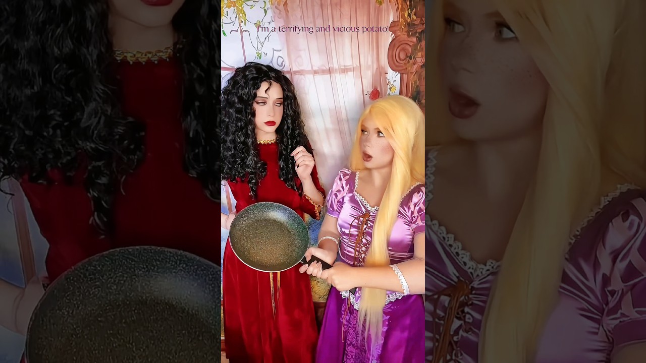 I'm not cute! | Mother Gothel & Rapunzel @nikkihatsunecosplay #cosplay #shorts Tangled