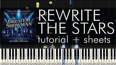 The Greatest Showman - Rewrite the Stars - Piano Tutorial + Sheets