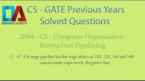 CS Gate 2004 - Q.69 - Computer Organization - Instruction Pipelining