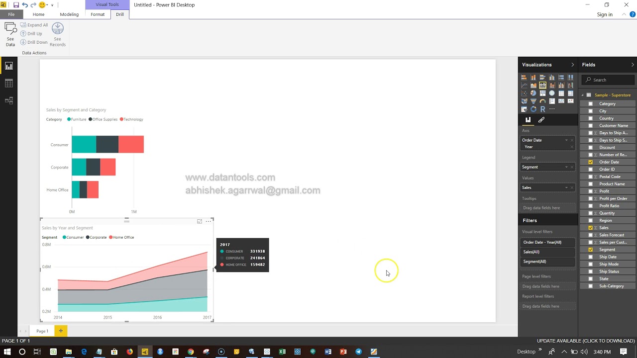 Stacked Area Chart Power Bi