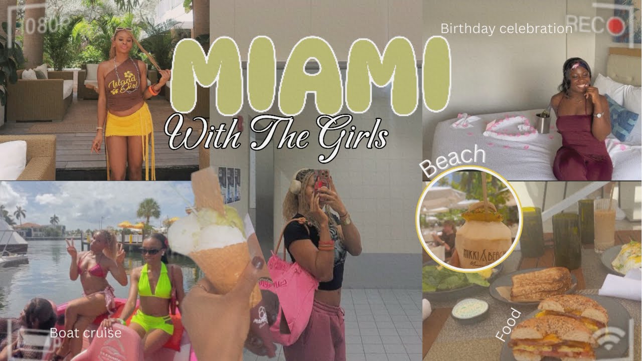 Miami Vlog, Girls trip ,Boat Cruise, Nikki Beach & Wynwood vibes
