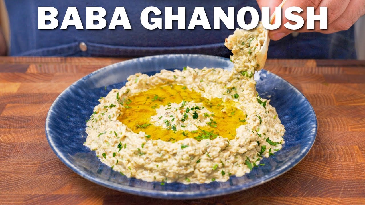 How to make the CREAMIEST Baba Ghanoush - Aubergine dip - YouTube How to make the CREAMIEST Baba Ghanoush - Aubergine dip - YouTube