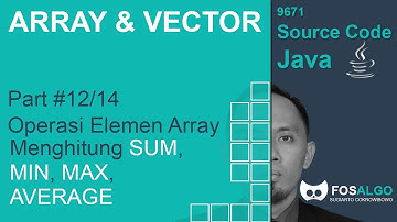 Video Tutorial ARRAY & VECTOR Part 12 (SUM-AVERAGE-MIN-MAX)