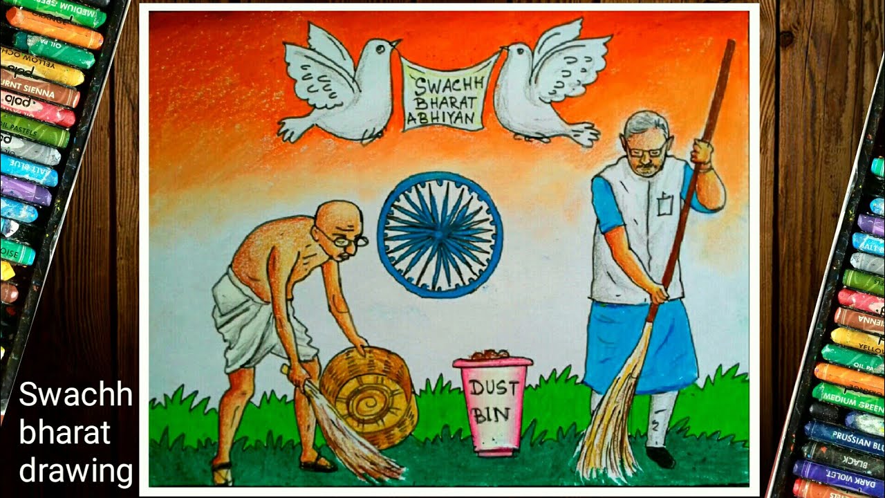 Cleanliness day poster | Cleanliness day drawing easy | Swachh bharat  abhiyan drawing | Clean india | Cleanliness day poster | Cleanliness day drawing  easy | Swachh bharat abhiyan drawing | Clean