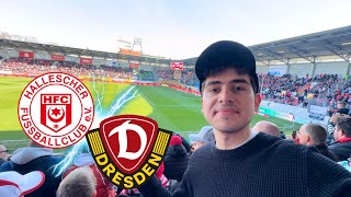 OSTDERBY ESKALIERT💥😱| FAN Material brennt🧨 3.LIGA | HALLESCHER FC vs DYNAMO DRESDEN | Stadionvlog