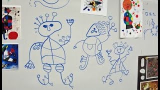Google Classroom Art Assignment/Joan Miro Line Drawing/ Grade: First