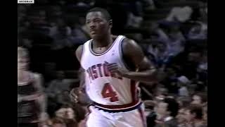 Joe Dumars 39P Duels Dennis Scott 38P Magic Pistons December 1992