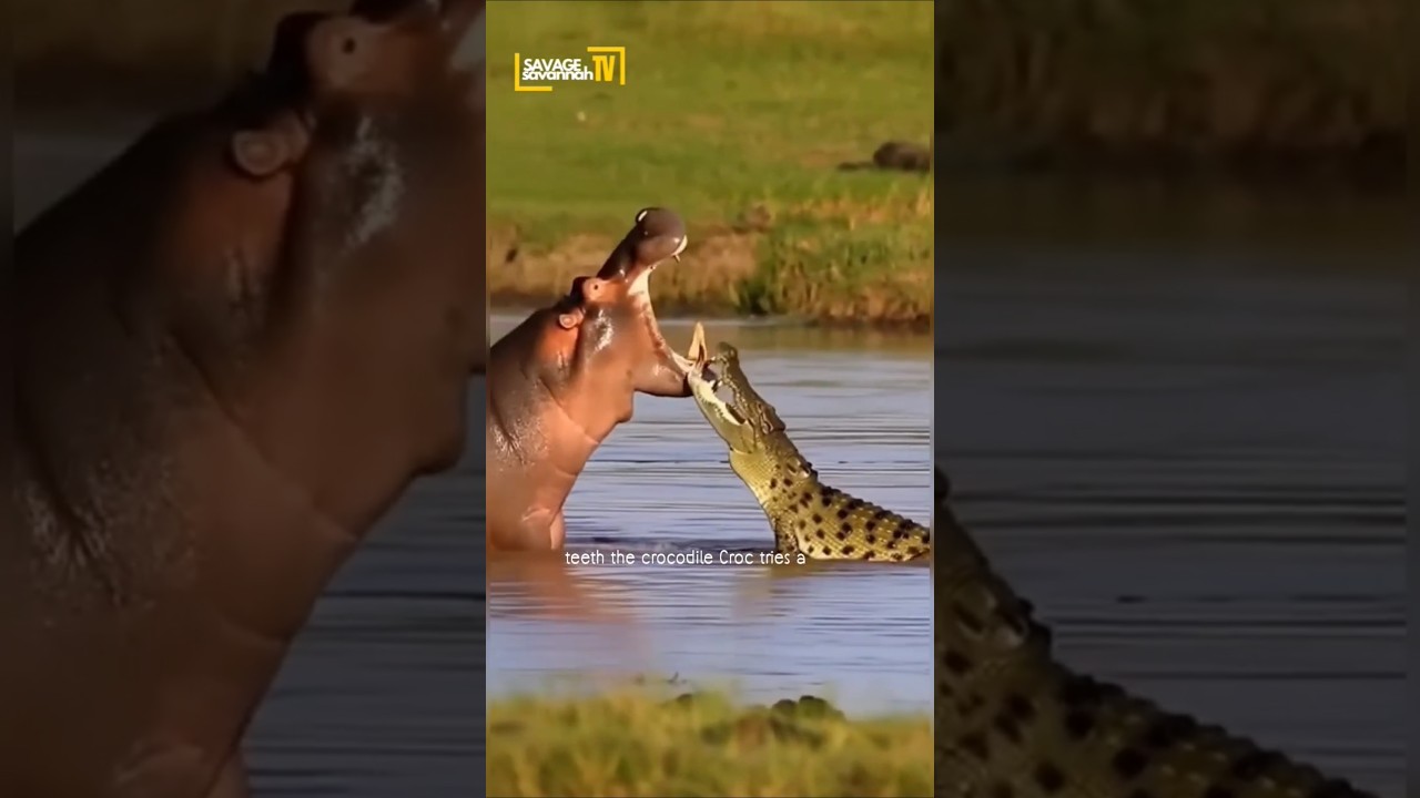 Hippo vs Croc clash 