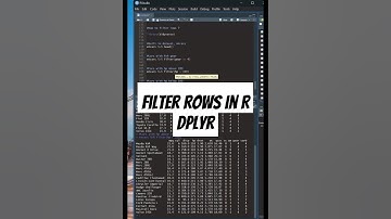 How to filter rows in R ? #tidyverse  #datascience #programming