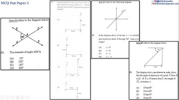 52,54,57&59 | Geometry and Trigonometry | Multiple Choice 3 | CXC CSEC Mathematics