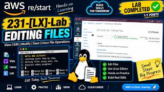 231-[LX]-Lab: Editing Files | AWS re/Start Linux Lab Completed 🚀🐧