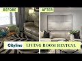 A bright living room makeover with a cozy banquette
