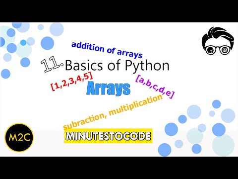 Arrays in Python | Python tutorials | Chapter 11 | URDU/HINDI | minutestocode