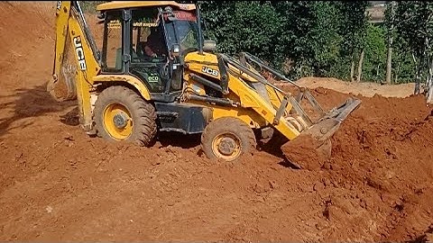 JCB 3DX MACHINE PART:I BACKHOE LOADER LEVELING GROUND FLOOR APARTMENT PLOTTING