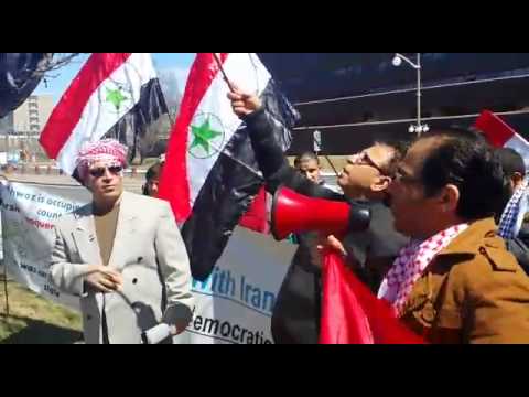 المناضل ابو وليد الاحوازي يلقي كلمة امام وزارة الخارجية الكندية ابريل 2015