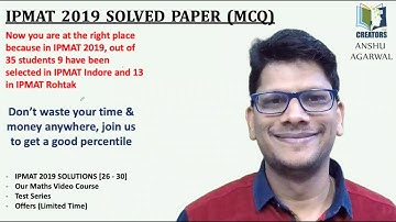 IPMAT Indore 2019 Question Paper Part 06 | IPMAT 2022 Preparation | IPMAT 2023 Preparation