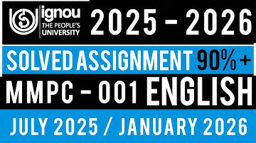 MMPC 001 Solved Assignment 2025-26 | mmpc 001 solved assignment july 2025 | mmpc 001 assignment 2026