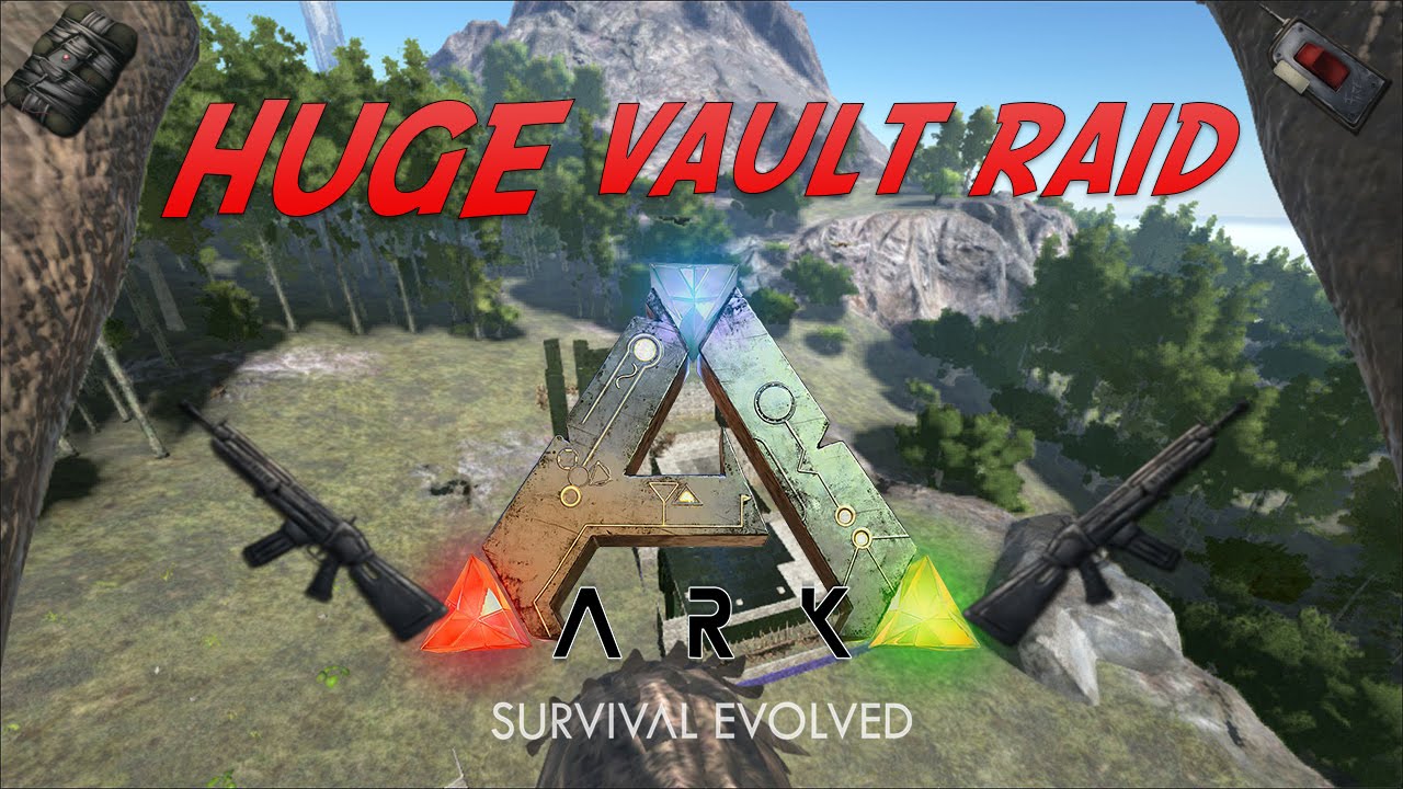 [ARK Survival Evolved] HUGE C4 Vault Raid on Metal Base (Tons of loot