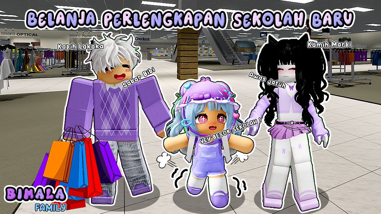BIMALA FAMILY BELANJA UNTUK PERSIAPAN SEKOLAH BESOK  || BROOKHAVEN RP 🏡 ROBLOX INDONESIA