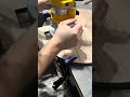 Routing a pocket for the leg brackets of a small side table. #dewalt #woodworking #router #template