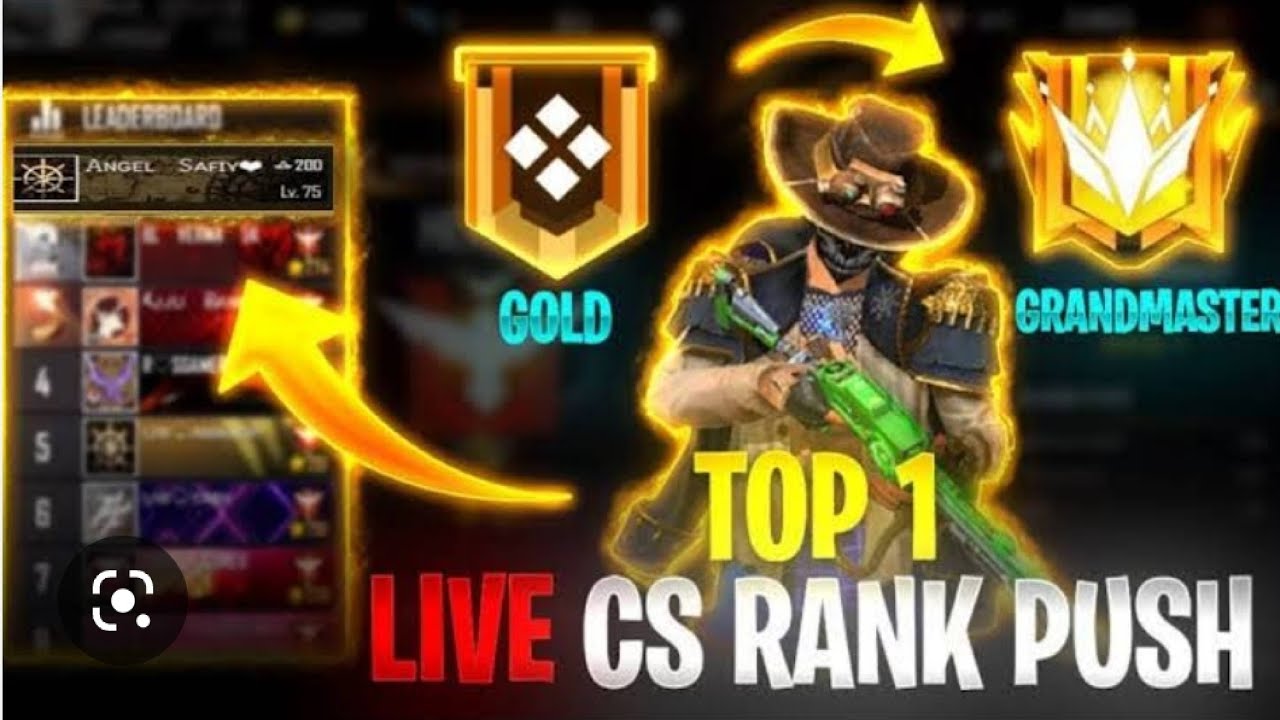 FREEFIRE LIVE CS RANK PUSH || GOLD TO GRANDMASTER ... - YouTube
