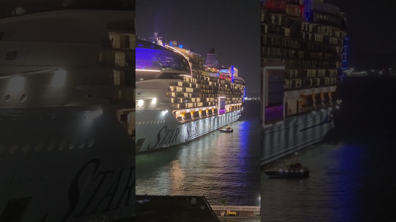 🌙🚢 HARBOR PILOT BOARDS STAR OF THE SEAS Cruise | AMAZING NIGHTTIME DEPARTURE ✨