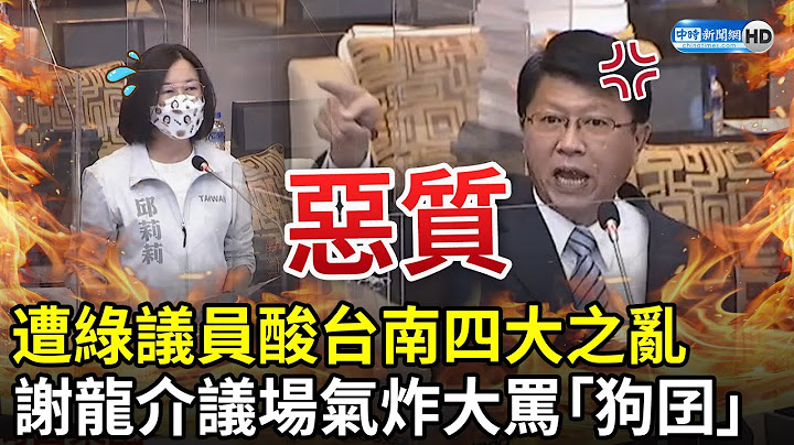 火力全開！遭綠議員酸台南四大之亂　謝龍介議場氣炸大罵「狗囝」 @ChinaTimes - 天天要聞