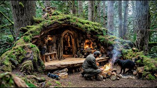 Man Builds Amazing Wood House on Steep Mountain Only Using Hand Tools