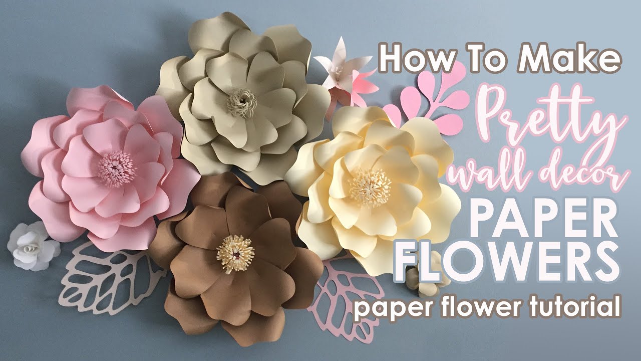 DIY LARGE PAPER FLOWERS ❀ CRICUT IS OPTIONAL! - (files can be