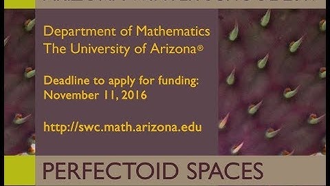 Peter Scholze - Opening lecture, Arizona Winter School 2017: Perfectoid Spaces