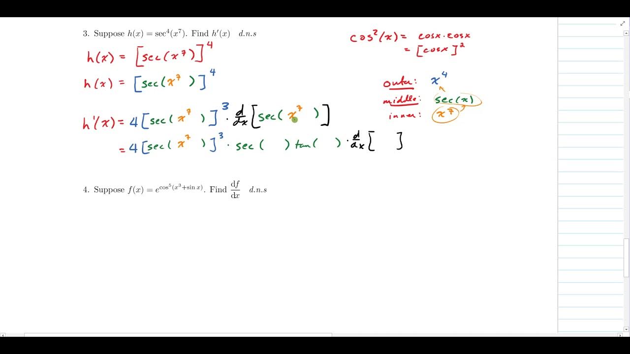 Intermediate Chain Rule Questions YouTube