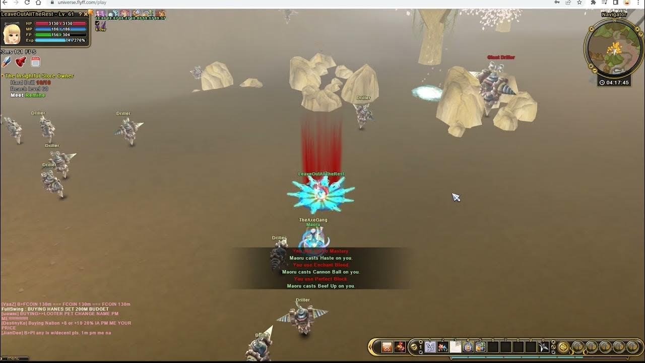 Flyff Universe Yoyo Jester Lvl 61 VS Giant Driller YouTube