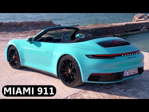 Miami Blue Porsche 992 Convertible - YouTube