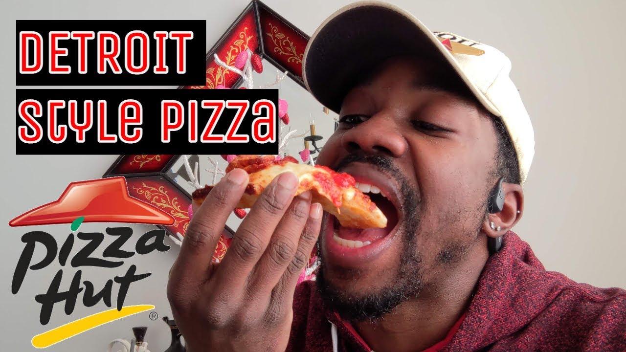 New Pizza Hut DETROIT Style Pizza Review My FAVORITE Style! YouTube