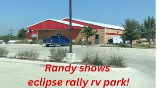 Randy shows the eclipse rally rv park