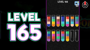 How to solve Water Color Sort Level 165 Walkthrough Solution iOS/Android