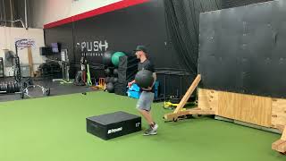 Box Drop to Med ball Shot Put
