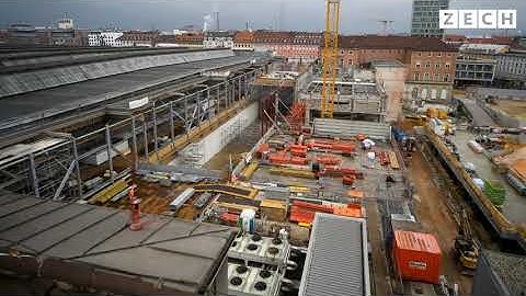 ZECH Bau SE Rohbau Baustellenupdate - HBF München Abbruch MAN-Dach